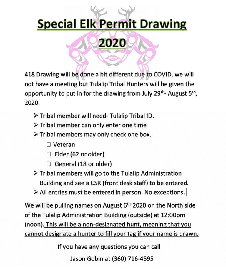 Special Elk Permit Drawing 2020 Tulalip NewsTulalip News